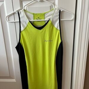 Pearl Izumi Yellow and Black Sleeveless cycling top. Like new